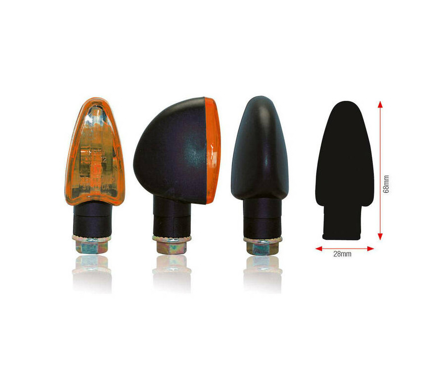 Clignotants BIHR Triangle noir universel - 1066943