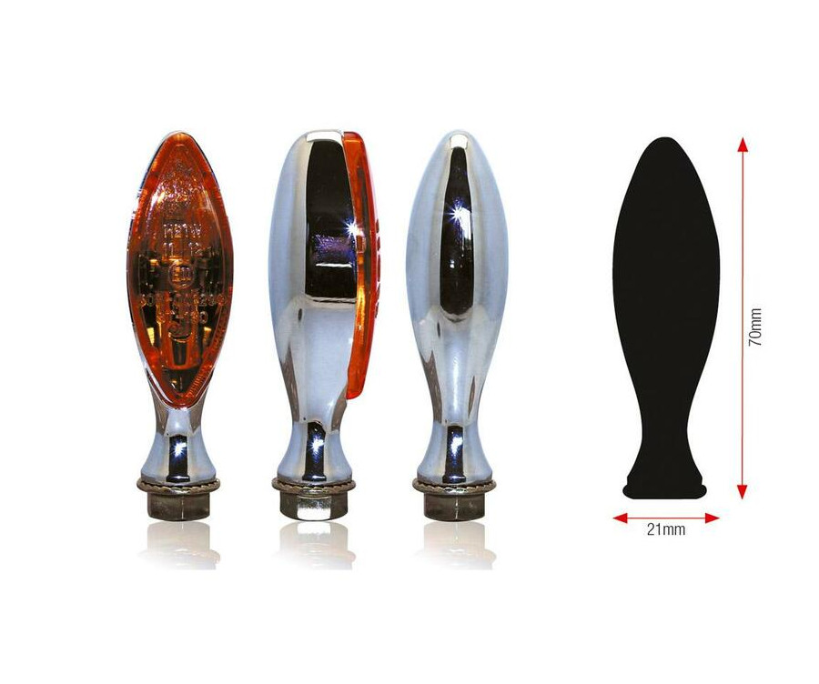 Clignotants BIHR Elise métal chromé universel - 1064259