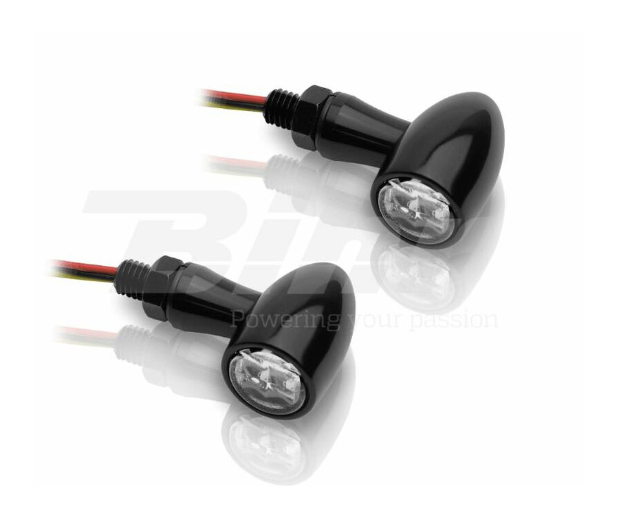 Clignotants LED V-PARTS 12V alu noir - 1101280