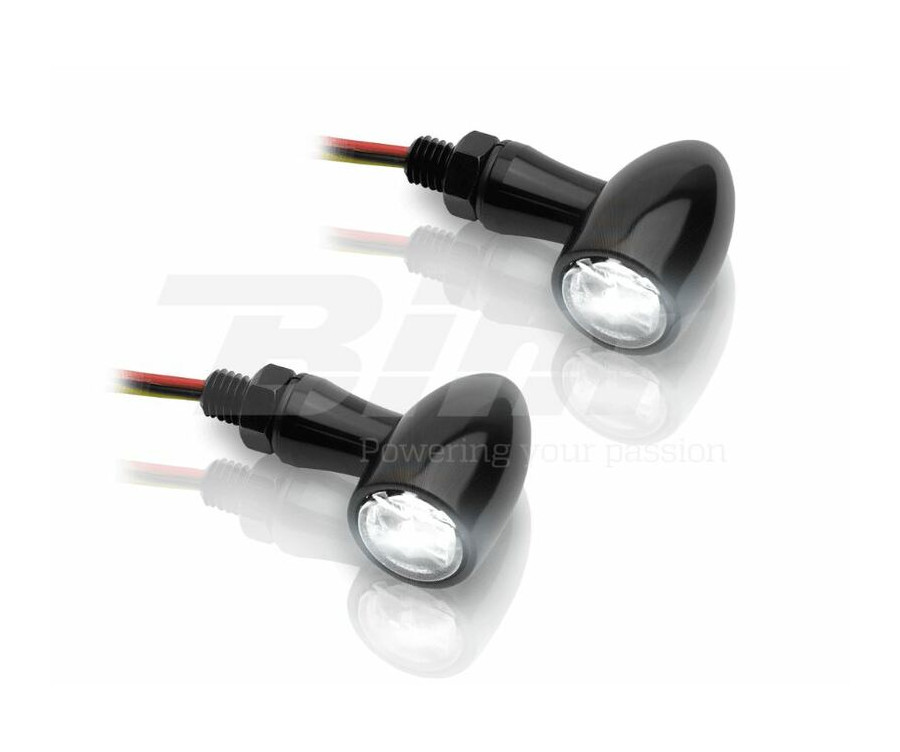 Clignotants LED V-PARTS 12V alu noir - 1101280