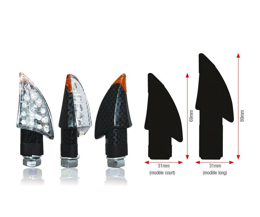 Clignotants BIHR Blade LED long bamboo universel - 1064264