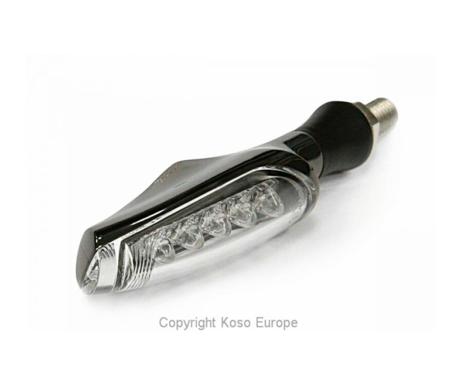 Clignotant KOSO Unlimited LED noir mat/translucide universel vendu à l'unité - 1067423