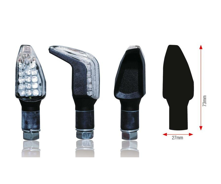 Clignotants BIHR Boomerang LED noir universel - 1064266