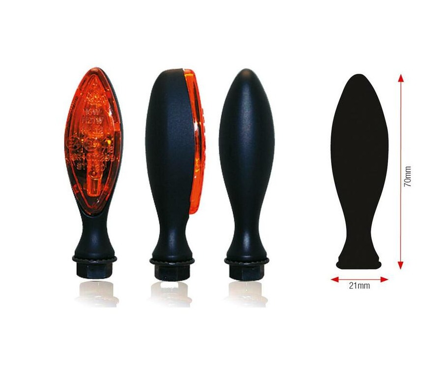 Clignotants BIHR Elise métal noir universel - 1064258