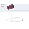 Filtre à air BMC conique Ø60mm - FBSS60-128 - 1097128