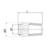 Filtre à air BMC conique Ø32mm - FMSA32-63 - 1097531
