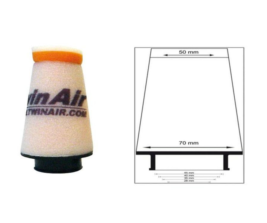Filtre à air TWIN AIR conique Ø40mm - 158968 - 1098710