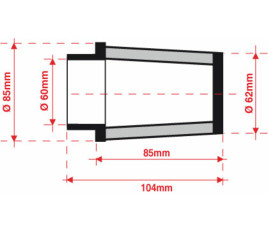 Filtre à air BMC conique Ø60mm - FBSS60-85