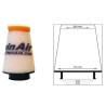 Filtre à air TWIN AIR conique Ø45mm - 158967 - 1098709