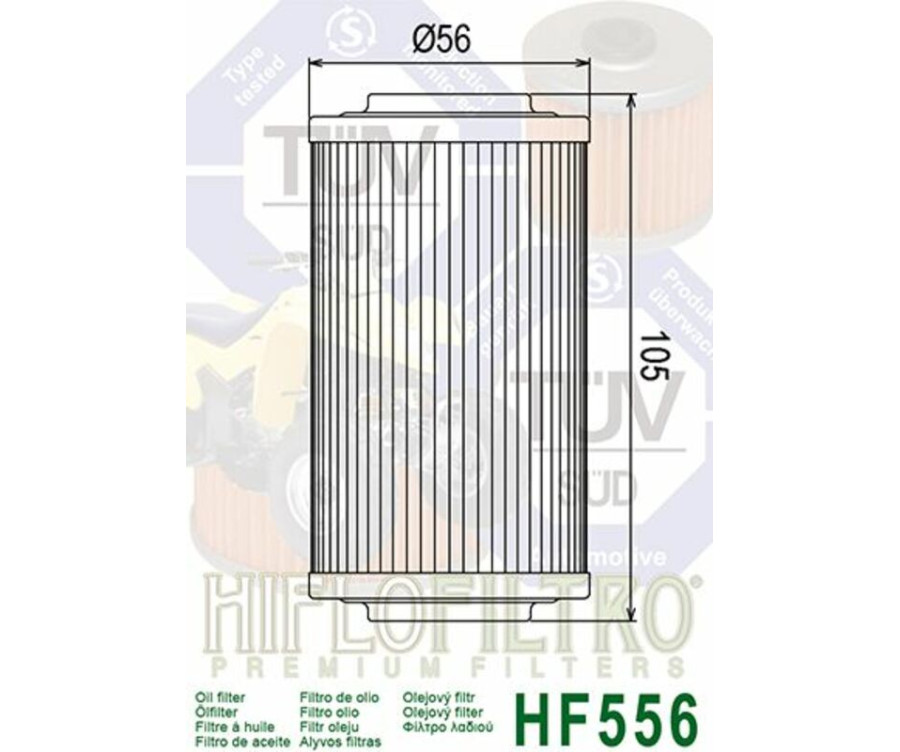 Filtre à huile HIFLOFILTRO - HF556 - 1000531