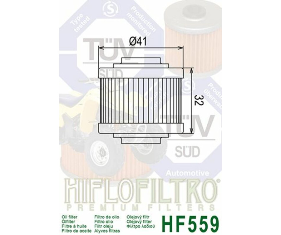 Filtre à huile HIFLOFILTRO - HF559 - 1000533