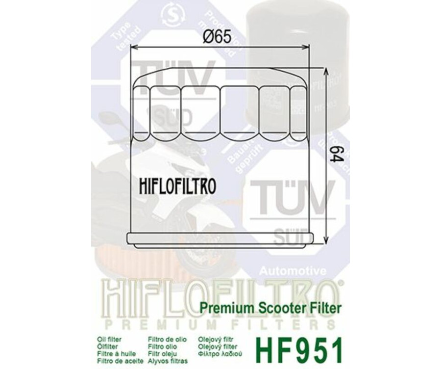 Filtre à huile HIFLOFILTRO - HF951 - 1000554