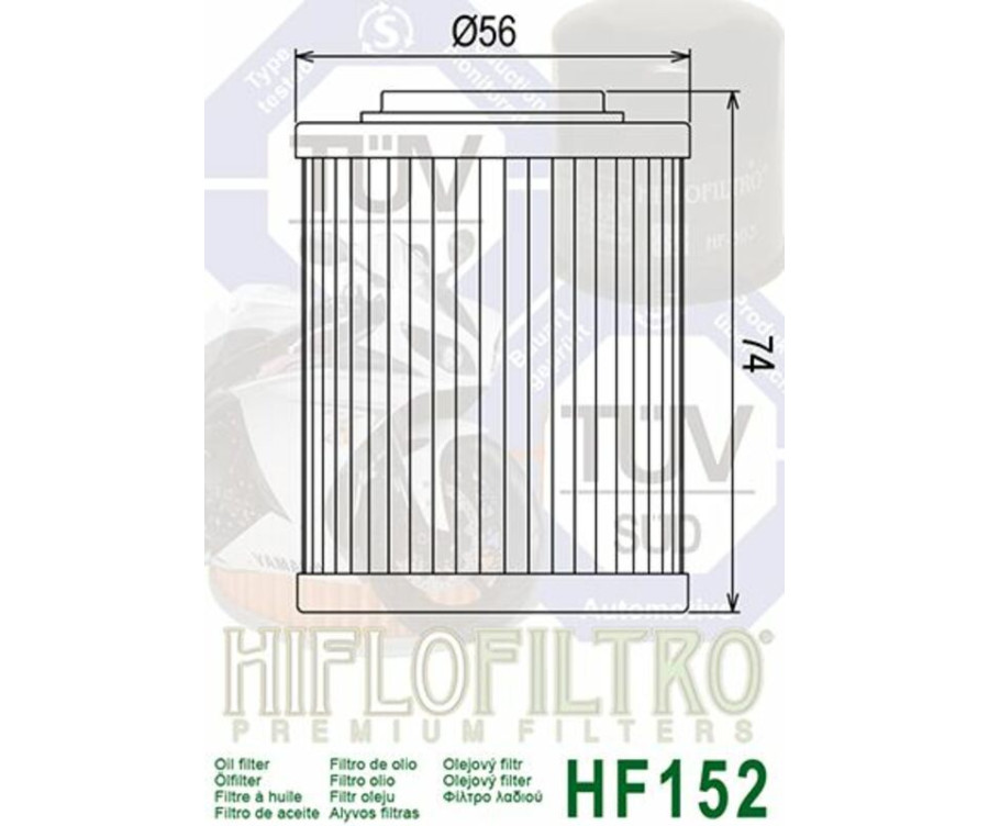 Filtre à huile HIFLOFILTRO - HF152 - 1000481
