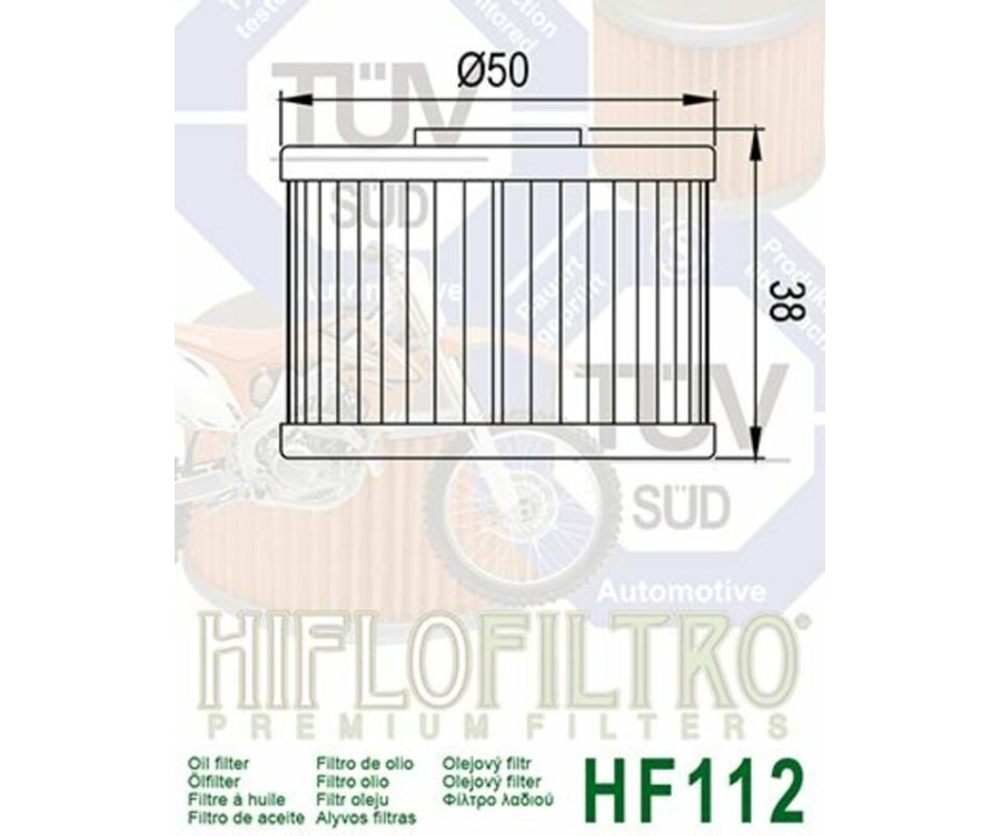 Filtre à huile HIFLOFILTRO - HF112 - 1000455