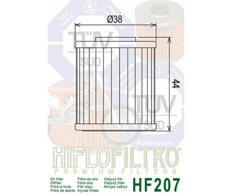Filtre à huile HIFLOFILTRO - HF207 - 1000521