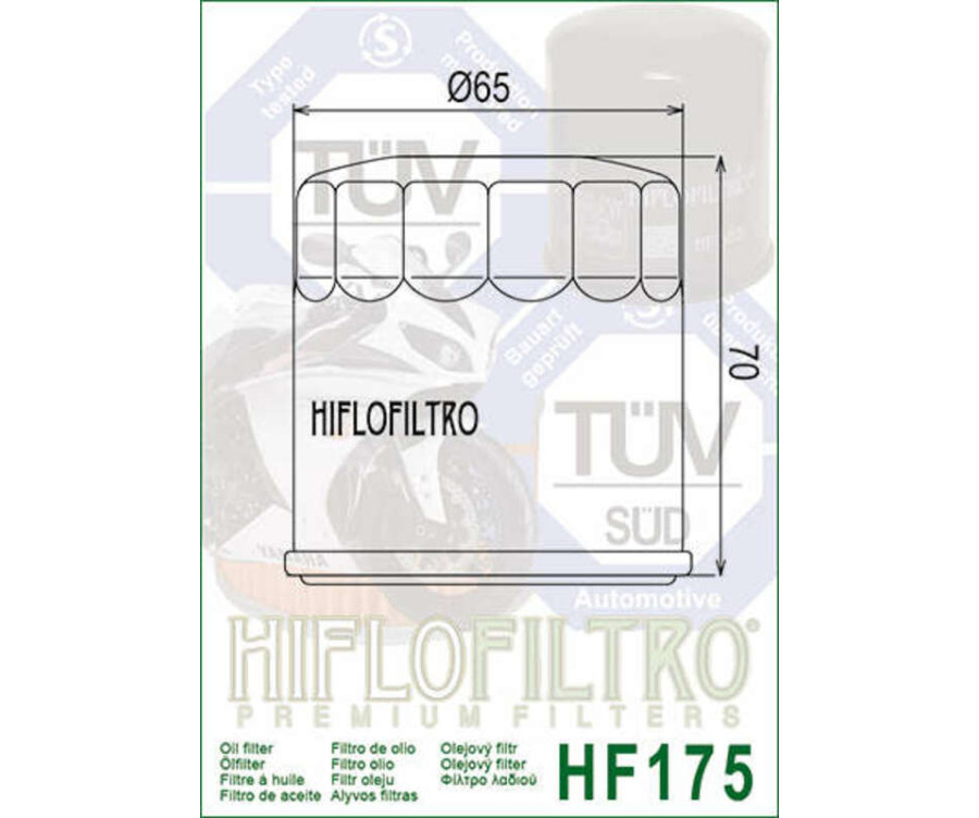 Filtre à huile HIFLOFILTRO - HF175 - 1000505