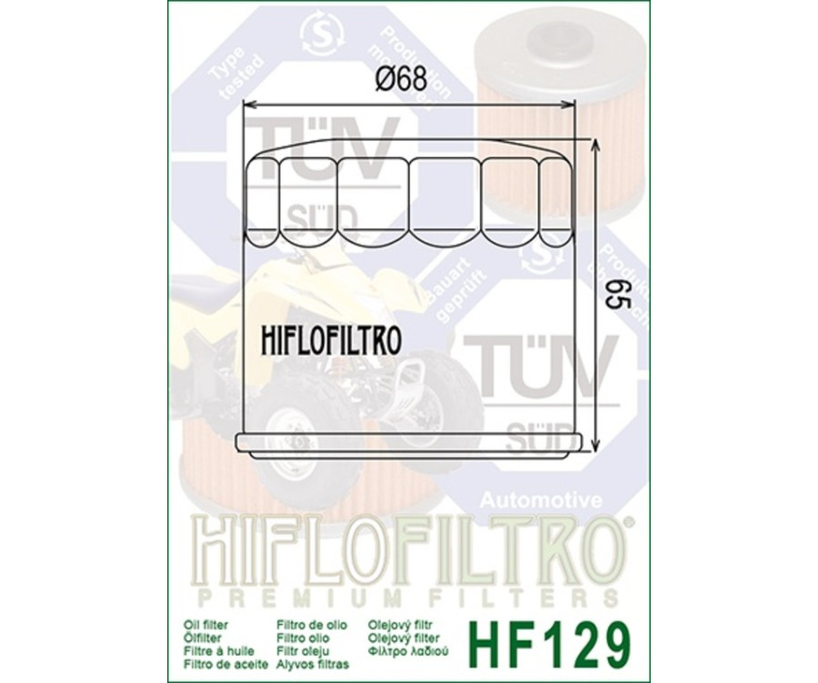 Filtre à huile HIFLOFILTRO - HF129 - 1000462
