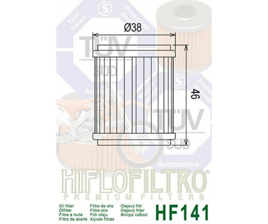 Filtre à huile HIFLOFILTRO - HF141 - 1000472