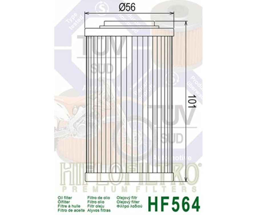 Filtre à huile HIFLOFILTRO - HF564 - 1000537