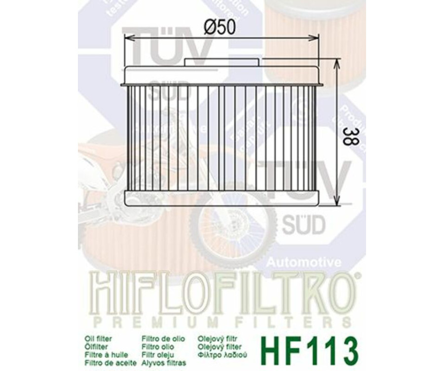 Filtre à huile HIFLOFILTRO - HF114 Honda - 1014520