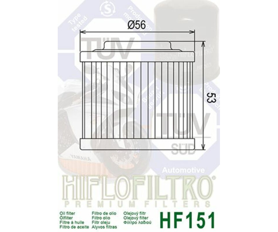 Filtre à huile HIFLOFILTRO - HF151 - 1000480