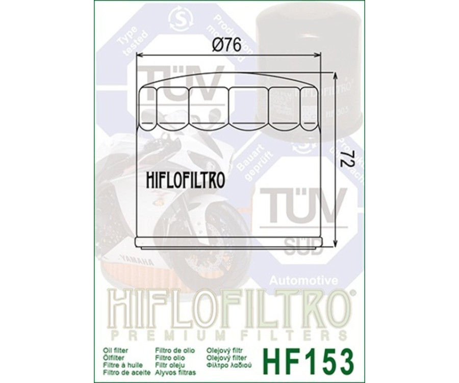 Filtre à huile HIFLOFILTRO Racing - HF153RC - 1000483