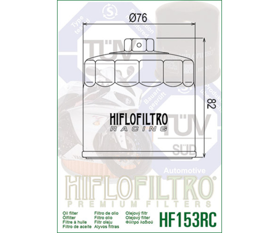 Filtre à huile HIFLOFILTRO Racing - HF153RC - 1000483