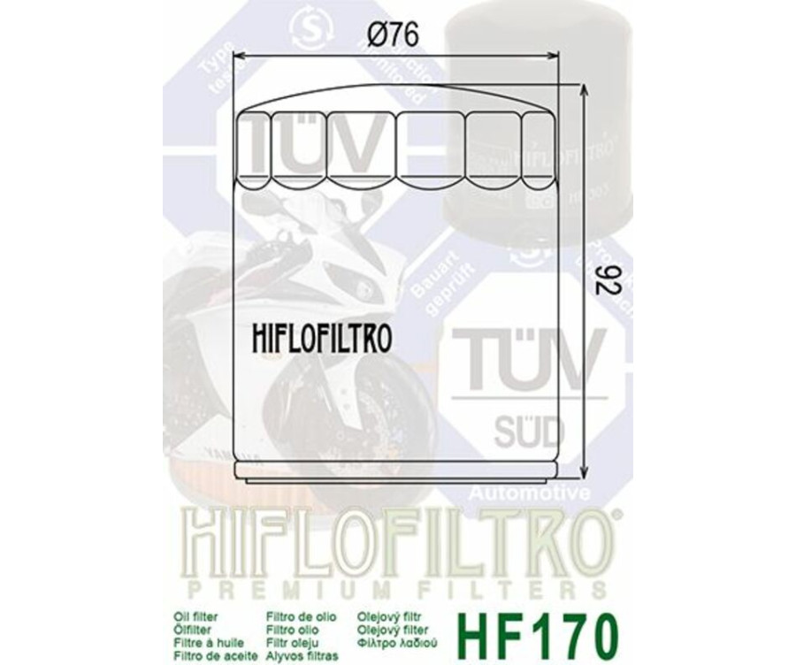 Filtre à huile HIFLOFILTRO Chrome - HF170C - 1000499
