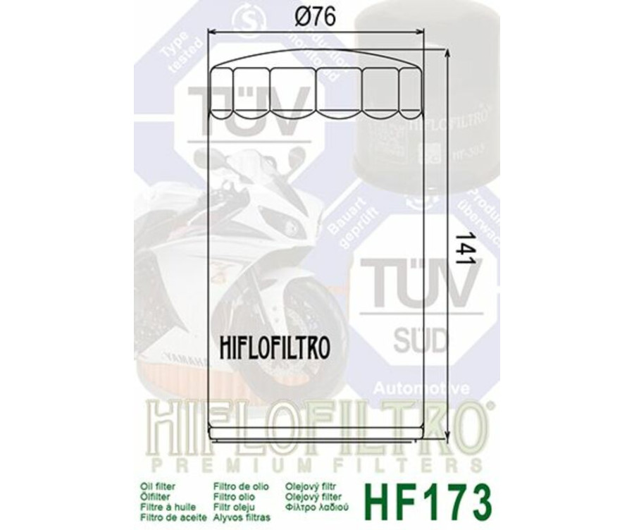 Filtre à huile HIFLOFILTRO Chrome - HF173C - 1000503