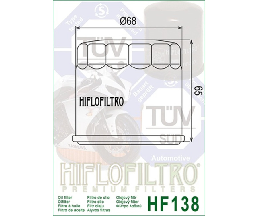 Filtre à huile HIFLOFILTRO Racing - HF138RC - 1000470