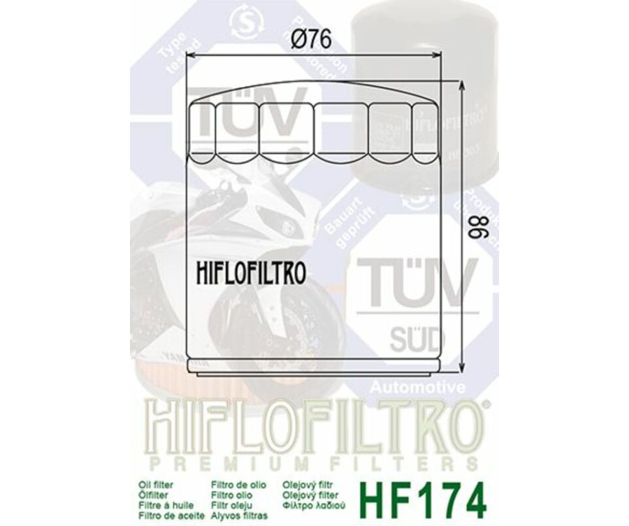 Filtre à huile HIFLOFILTRO Chrome - HF174C - 1000504