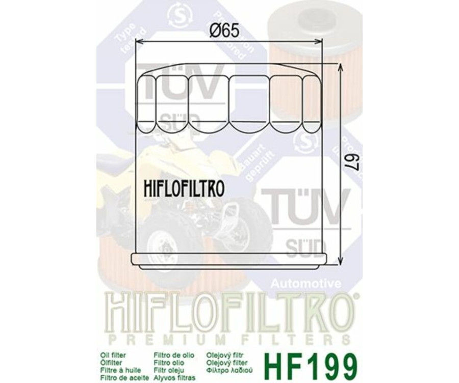 Filtre à huile HIFLOFILTRO - HF199 - 1000517
