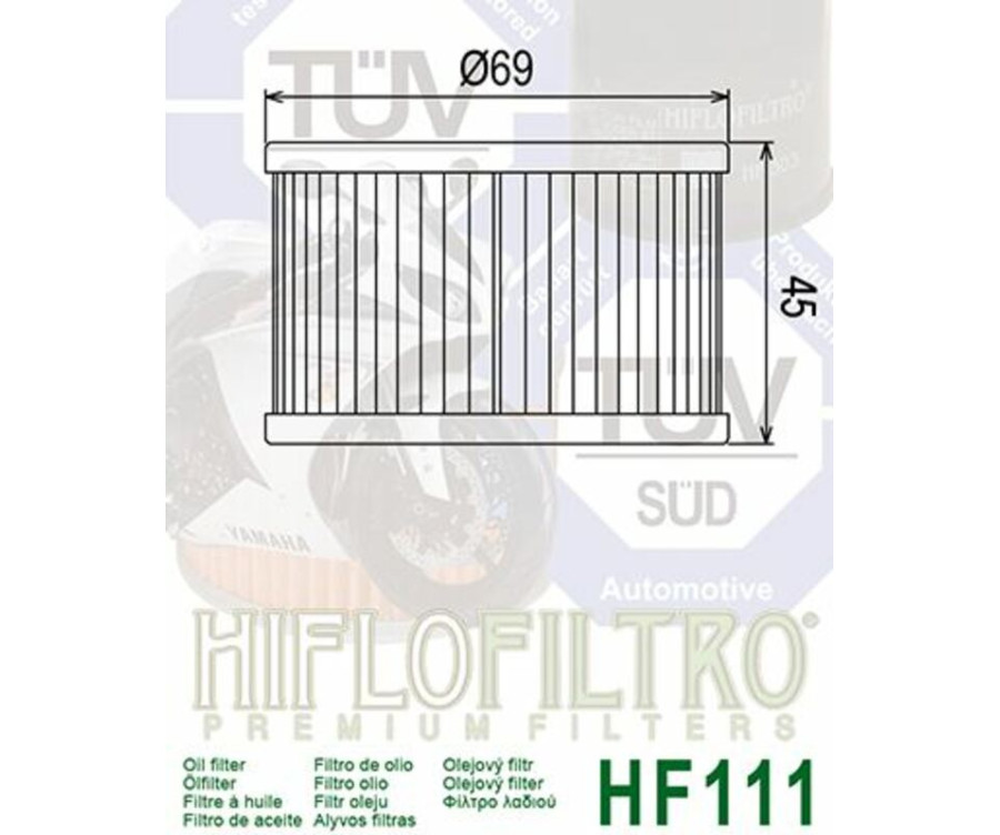 Filtre à huile HIFLOFILTRO - HF111 Honda - 1000454