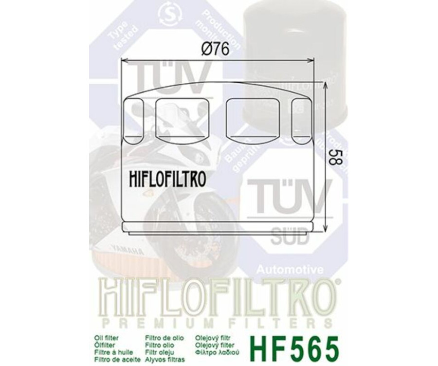 Filtre à huile HIFLOFILTRO - HF565 - 1000538