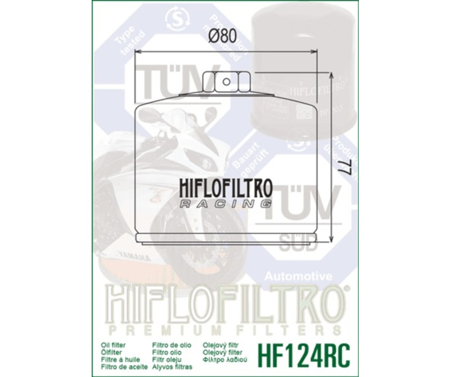 Filtre à huile HIFLOFILTRO Racing - HF124RC Kawasaki - 1014523