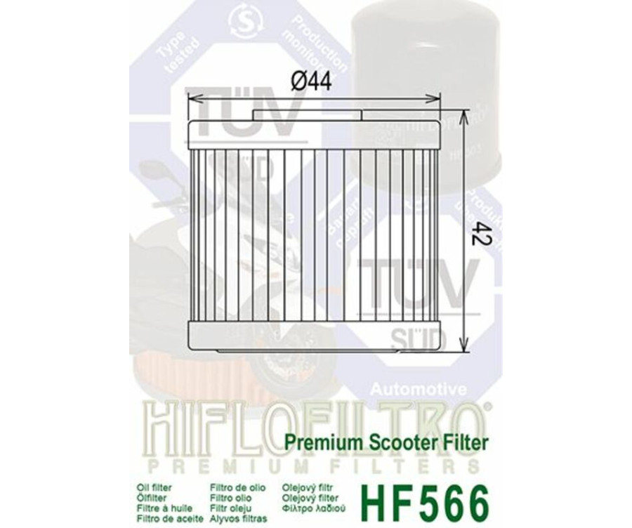 Filtre à huile HIFLOFILTRO - HF566 - 1000539