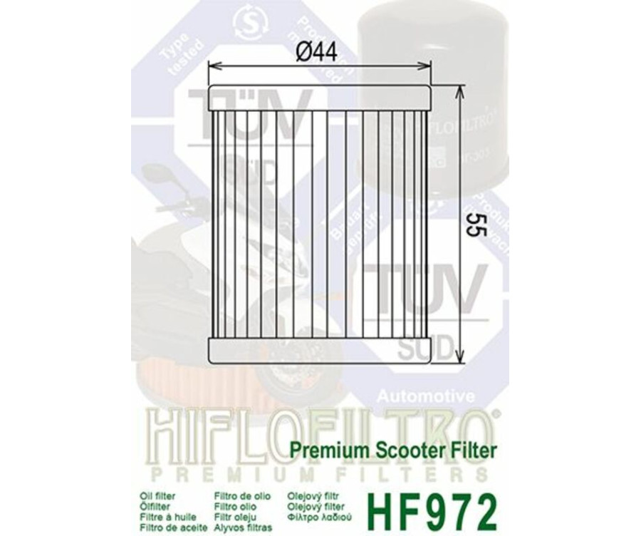 Filtre à huile HIFLOFILTRO - HF972 - 1000556