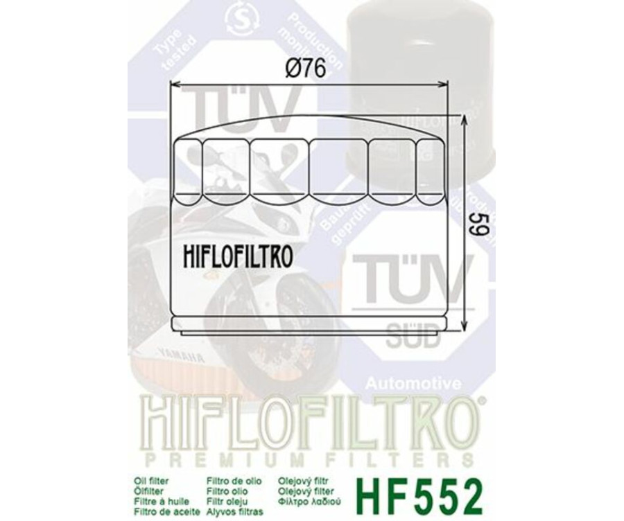 Filtre à huile HIFLOFILTRO - HF552 - 1000528