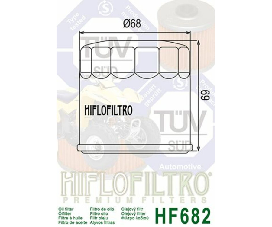 Filtre à huile HIFLOFILTRO - HF682 - 1000551
