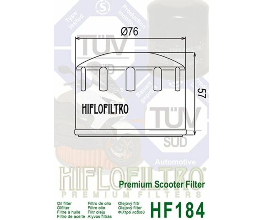 Filtre à huile HIFLOFILTRO - HF184 - 1000510