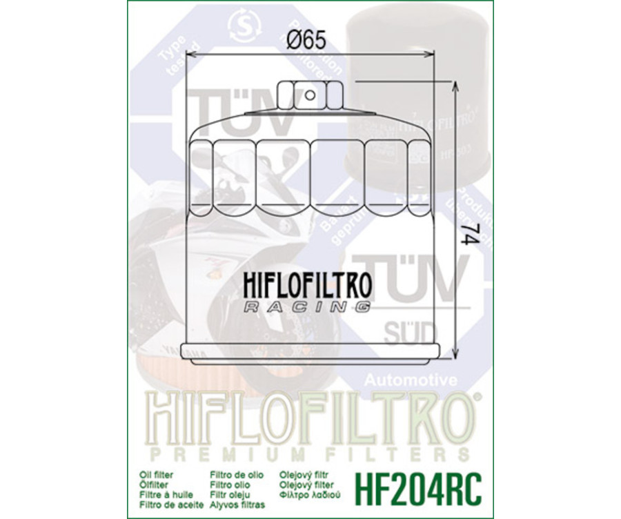 Filtre à huile HIFLOFILTRO Racing - HF204RC - 1000520