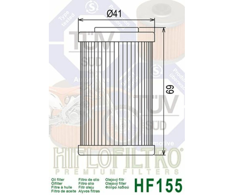 Filtre à huile HIFLOFILTRO - HF155 - 1000485