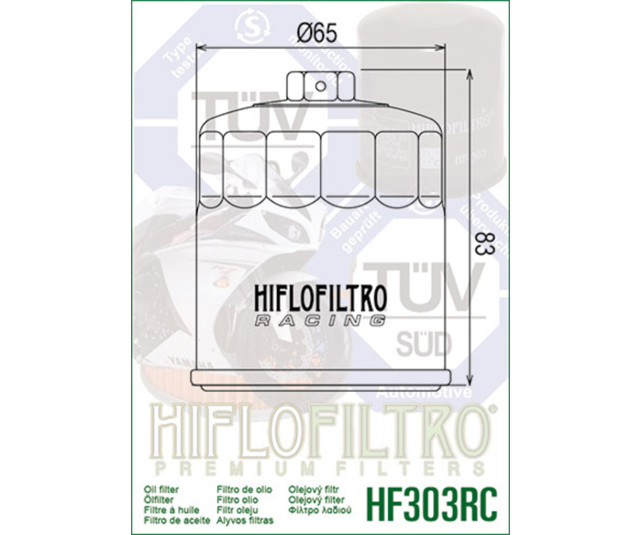 Filtre à huile HIFLOFILTRO Racing - HF303RC - 1000524