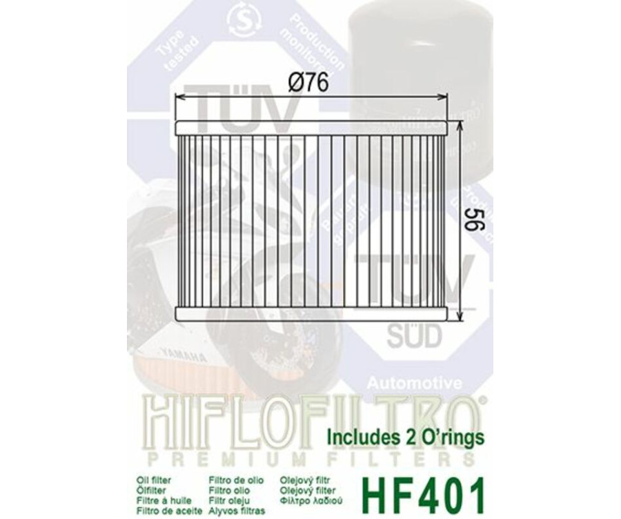 Filtre à huile HIFLOFILTRO - HF401 - 1000525