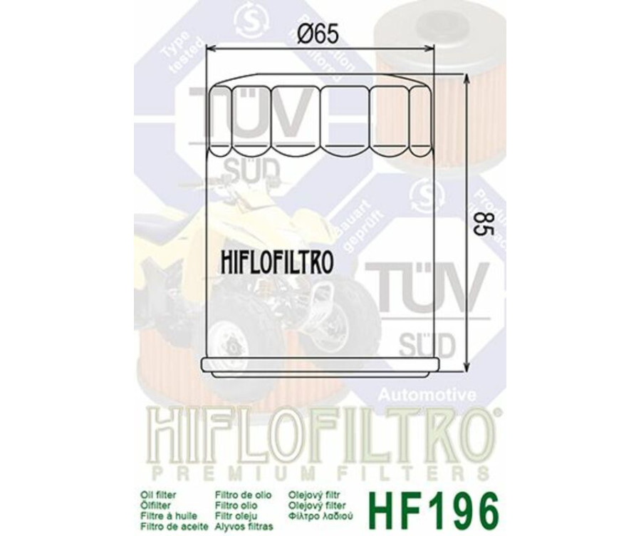 Filtre à huile HIFLOFILTRO - HF196 POLARIS - 1014522