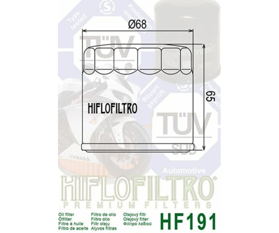 Filtre à huile HIFLOFILTRO - HF191 - 1000513