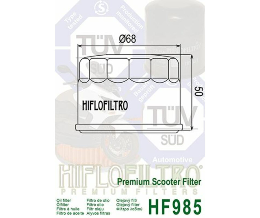 Filtre à huile HIFLOFILTRO - HF985 - 1000560