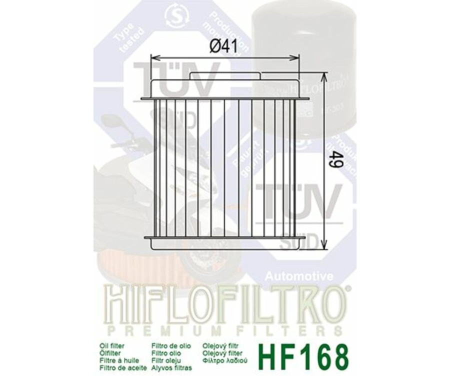Filtre à huile HIFLOFILTRO - HF168 Daelim - 1000496