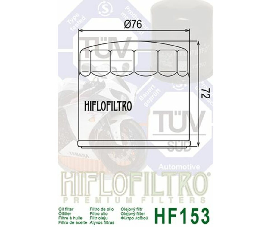 Filtre à huile HIFLOFILTRO - HF153 - 1000482