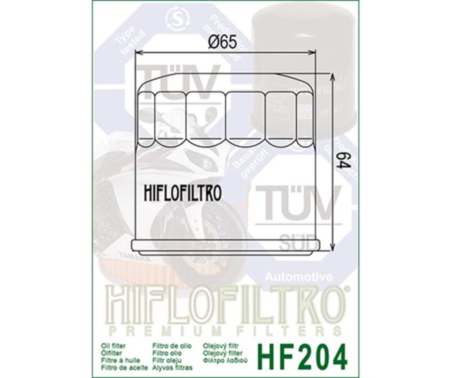 Filtre à huile HIFLOFILTRO Chrome - HF204C - 1000572